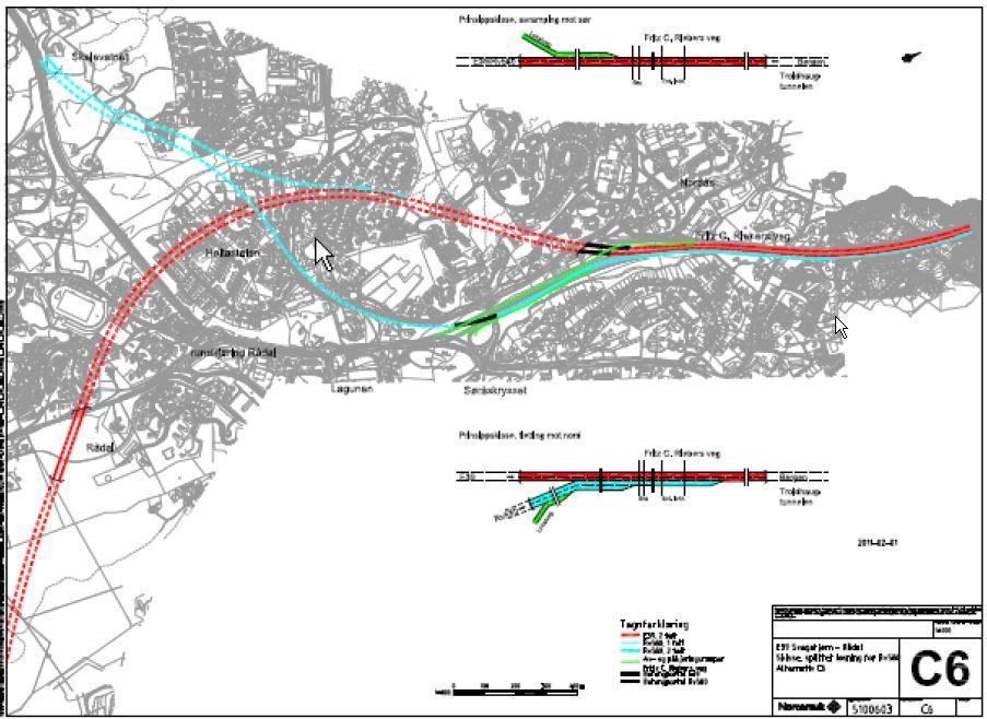 Prinsippskisse for løsning som skal reguleres, alternativ C6 Hordaland fylkeskommune ved Skyss har satt i gang en utredning for å avklare framtidig busstrafikk på vegnettet etter at Bybanen er bygget