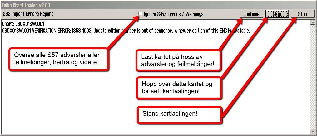 Hvis noen av kartcellene på CD en er installert tidligere, vil disse bli hoppet over og Framdriftsoversikten med detaljer feltet vil inneholde opplysninger om dette.