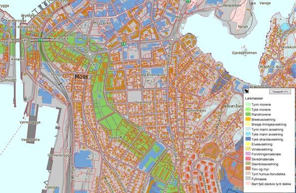 Det er rimelig å anta at samme utfordrende grunnforhold gjelder for rv. 19. Figur 15 