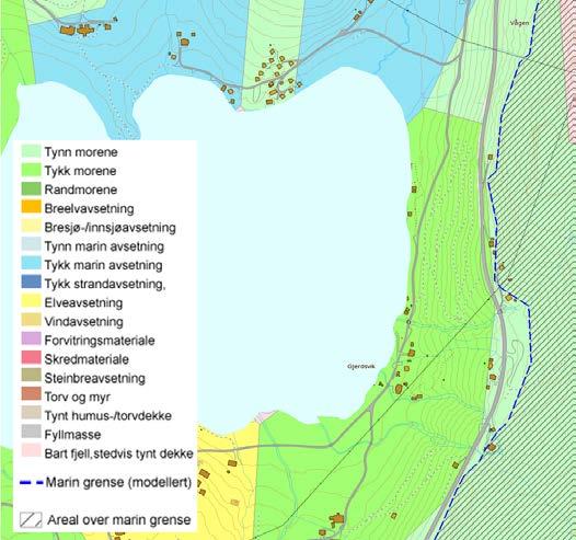 2.2 Naturbaserte farar 2.2.1 Ras/ skred Sørpe og lausmasseskred frå naturleg terreng og bekkar På planområdet er det registrert morenemateriale som vanlegvis er hardt samanpakka, men er dårleg sortert og kan innehalde leire.