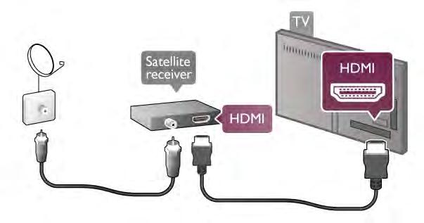 Satellittmott. Koble parabolantennekabelen til satellittmottakeren. Hvis en CA-modul settes inn og abonnementet er betalt (tilkoblingsmetodene kan variere), kan du se TV-sendingen.