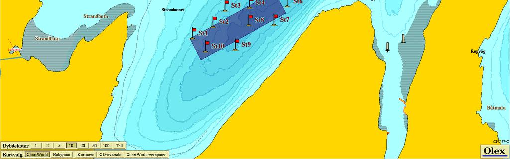 Bunnen under anlegget skråner jevnt nordover mot et dypområde i fjorden på ca 130 meter, over en liten terskeldannelse på ca 115 meter, og deretter videre ut mot Porsanger fjorden.