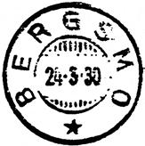 BERGSMO GRONG I NAMDALEN poståpneri ble opprettet 01.03.1850. Navnet ble fra 01.04.1930 endret til BERGSMO.