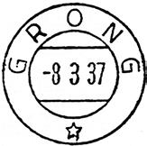 1931 GRONG Innsendt 11.11.1936 Registrert brukt fra 26 VII 31 AA til 16 III 36 AA Stempel nr.