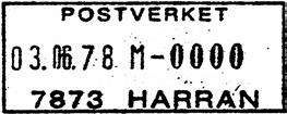 Stempel nr. 5 Type: I24N Utsendt HARRAN LP A Innsendt 7873 Registrert brukt fra 27.11.92 TK til 31.01.97 HLO Stempel nr.