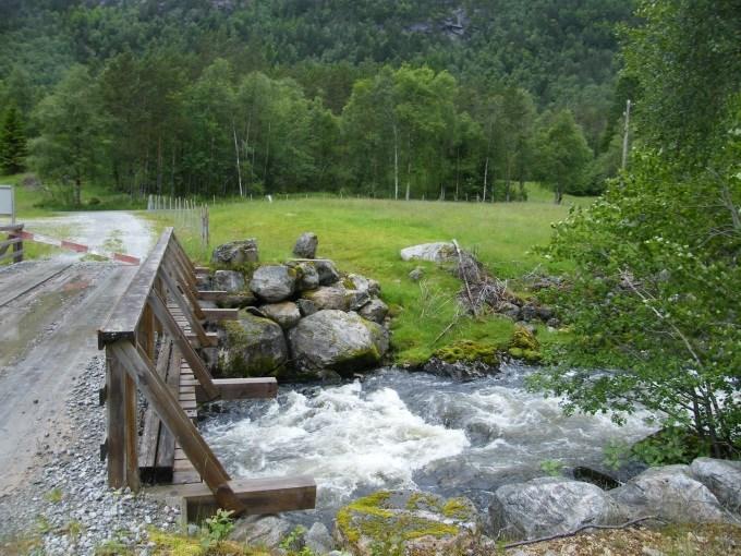 (Kalvasletto) - Det ligg ein del stein på oppsida av vegen og på Kalvasletto. Tomta ligg i NGI sitt aktsemdkart og i aktsemdkartet for jord- og flaumskred, som er gjeldande aktsemdkarta for området.