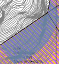 kartgrunnlag og RocFall-profiler, konkluderes det med at