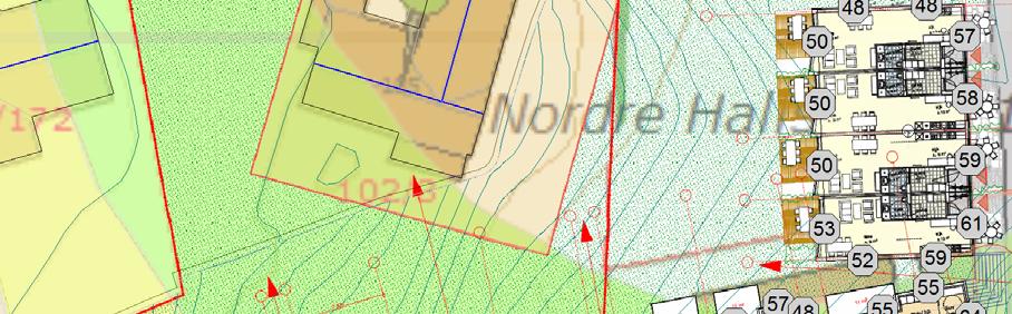 Nordre Hallsetveg 99,103 og 105 Figur 5: Høyeste maksimalnivå, L5AF, på fasaden uten skjermingstiltak.