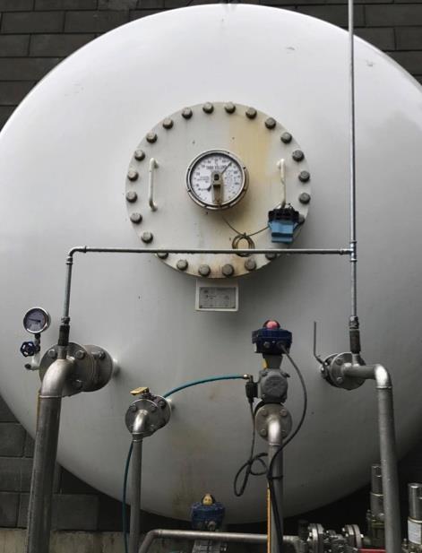 CO2-utslipp fra forbrenning av LPG ble beregnet etter reaksjonslikning for propan og oksygen.