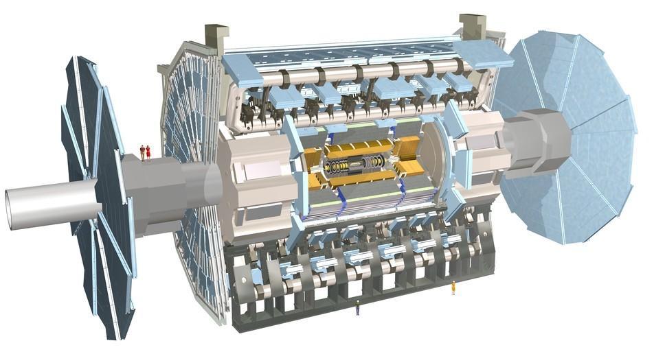 33 T vinkelrett på akselerator-planet the ATLAS experiment, a few slides: 9 10 Animasjon av en LHC