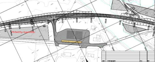 Planområdet starter rett sør for Krokstrand og går opp mot avkjørsel til Elvmøthei og Andfjell, der regule ringsplan for Krokstrand Bolna starter. Utsnitt ny bru med oppstillingsplass.