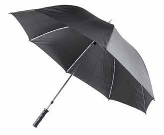 Paraply trykk kode 31 Automatisk paraply 190T nylon, fiberglass ramme, gummiert utside på håndtaket, anti-skli tupp. Mål: Ø 120 cm, L 91 cm.