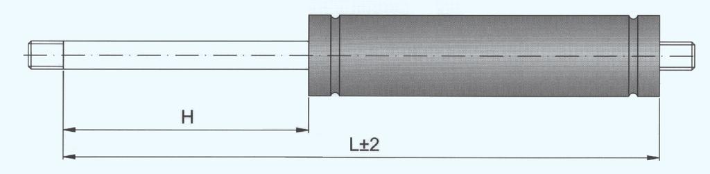 S10-28 BLOKKERBAR FAST GASSFJÆR 180-1200 Newton Progresjon: 45% Stempelstang: Ø10 forkroet stål Sylinderrør: Ø28 sortlakkert stål Std.