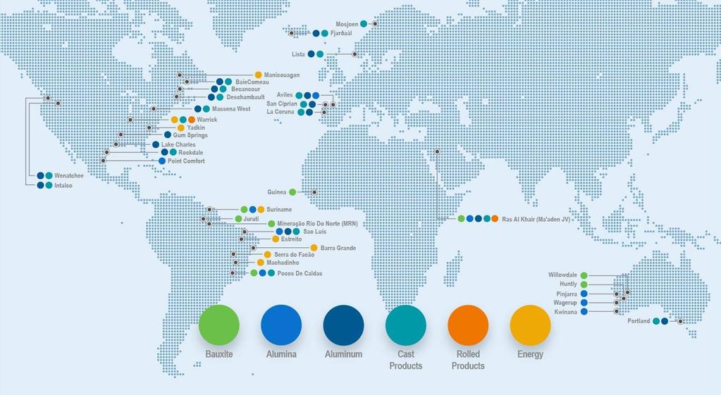 Alcoa Corporation Global Styrke: 16,000 ansatte i 10 land Mere en 25