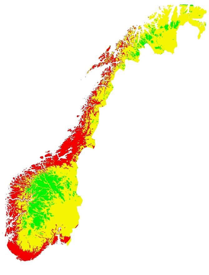 variasjoner i lokale klimaforhold og påkjenninger Utfordrer kunnskap til lokale klimaforhold Økte påkjenninger