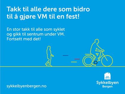 Sykkelbyane er prioritert i den nasjonale tilskotsordninga til tiltak for auka sykkelbruk i kommunar og fylkeskommunar.