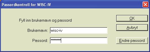 Telefon: 800 164 02, faks: 800 164 34, mail: info.no@pearson.com 3. Fyll inn Brukernavn og Passord.