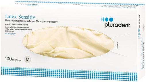 38 PluLine fra DentalSpar Hansker Egenskaper PluLine Hansker Viktigste kjennetegn Latex Sensitivhanske spesielt elastiske og myke PluLine Latex hanske PluLine Vinyl hanske PluLine Nitril hanske