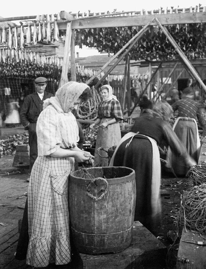 Dei siste egna helst for mannen sin. Foto: O.A. Svanøe. Flensing av blåkval på Sør-Georgia. Det store eventyret i norsk kvalfangst var jakta på blåkval i Antarktis frå ca. 1905 og utover.