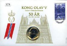 Ordinærpris for disse to brevene er kr. 490,- Best.nr.: 72223 Kongeskiftet 50 år den 21. september 2007 var det 50 år siden Kong Haakon VII døde og kong Olav V overtok som konge av Norge.