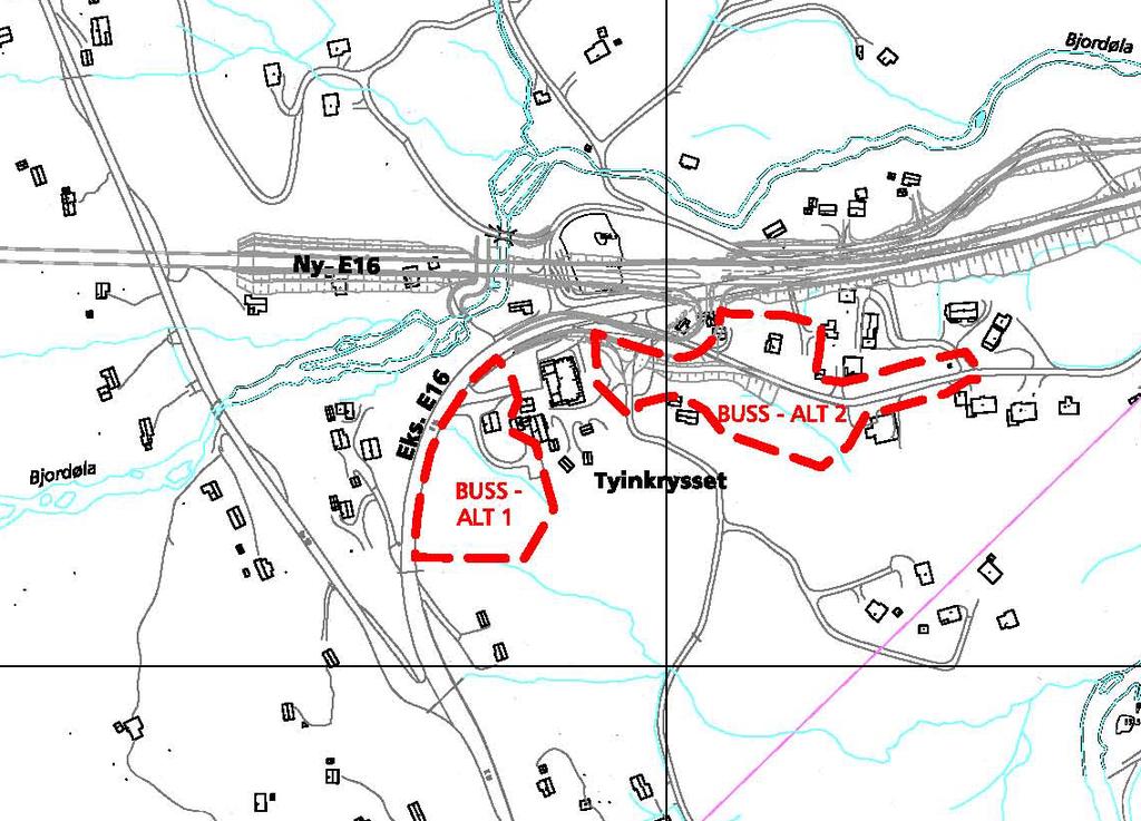 Innspel etter varsla planoppstart for Busshaldeplass ved Tyinkrysset Føreord Statens vegvesen har varsla om oppstart av arbeid med reguleringsplan for busshaldeplass ved Tyinkrysset.