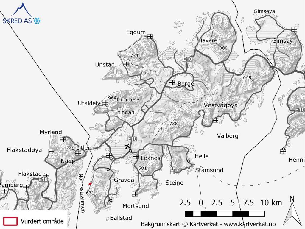 1 Innledning 1.1 Bakgrunn Det vurderte området, GBnr 23/8, 23/9 og del av 23/5 på Leknes i Vestvågøy kommune, er tidligere regulert til fritidsbebyggelse og består i dag av flere rorbuer og naust.