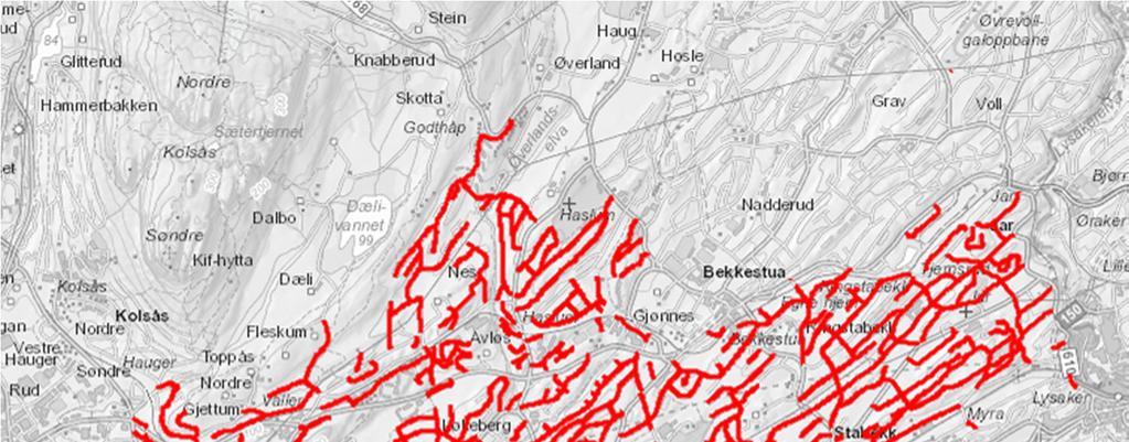 Øvre vei Liaveien Snuplass i veikryss 1330 Åsliveien Trudvangveien Korsveien 2296 Åsterudstien