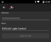3 Opprette Bluetooth-forbindelse Før du kan styre en Light Control Box med appen, må du registrere Light Control Box én gang på appen med ID-koden.