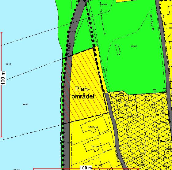 Det er i underkant av 1 km til Verdalsøra barne- og ungdomsskole. Planområdets beliggenhet på Verdalsøra. Kommunedelplan Verdal byområde. Planstatus I kommunedelplan for Verdal byområde, vedtatt 26.