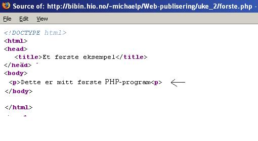 "print" innenfor en PHP-blokk gjør at HTML-KODEN med blå bakgrunn flettes med den "faste" HTML koden (med grå bakgrunn) Teksten (HTML-koden) utenfor PHP-blokken kaller vi for "maltekst" (template