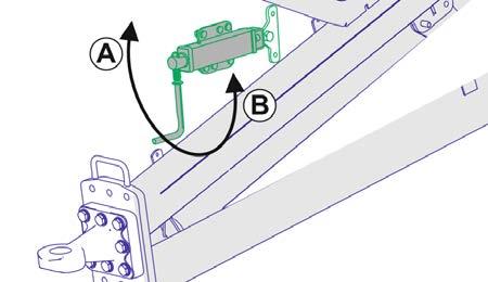 Oppbygning og funksjon 5.5 Parkeringsbrems Avhengig av bestemmelsene i innsatslandet er maskinen utstyrt med en parkeringsbremse. (A) (B) Trekk fest parkeringsbremsen. Løsne parkeringsbremsen.