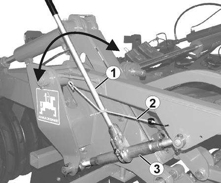 Innstillinger 8.2 Tilpasse rullefølere til arbeidsdybden Høyden på rullefølerne (Fig. 38/1) kan stilles inn manuelt med en spindel (Fig. 38/2).