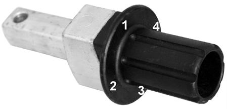 Innstillinger Fininnstilling gjøres ved å dreie eksenterbolten (Fig. 42) fra posisjon 1 til posisjon 4. 1. Løsne fjærpinnen på låsebøylen (Fig. 41/1). 2. Vipp ned låsebøylen (Fig. 41/2). 3.