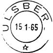1890 ULSBERG Innsendt Registrert brukt fra 11 X 45 IWR til 19 X 47 IWR Stempel nr. 3 Type: HJ-SL Utsendt 30.12.