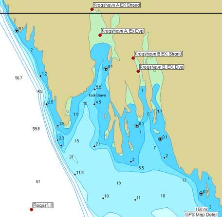 2.2 Krogshavn og Rognsfjorden Prøvene ble tatt i fjære og på ca 0,5 m dyp i to bukter (område A og område B) (Figur 5). Alle prøvene ble tatt med corer.