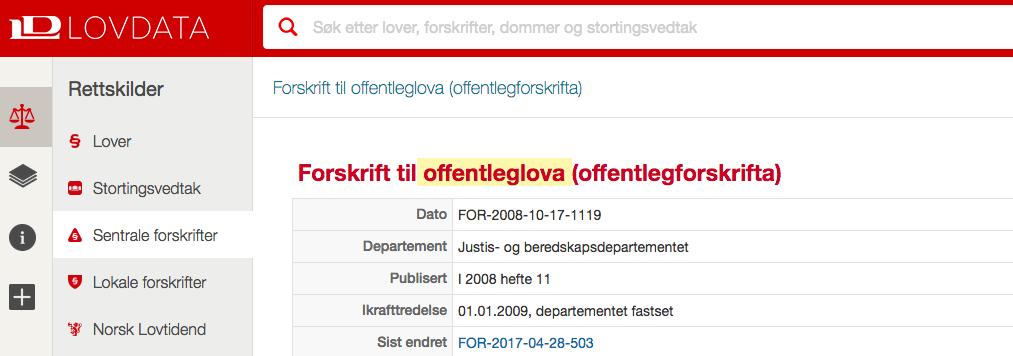 Hva sier offentleglova? 2 ledd i 4 i forskriften til offetnleglova: Det kan ikkje krevjast betaling når dokument som alt er tilgjengeleg i elektronisk versjon blir sendt som elektronisk post.