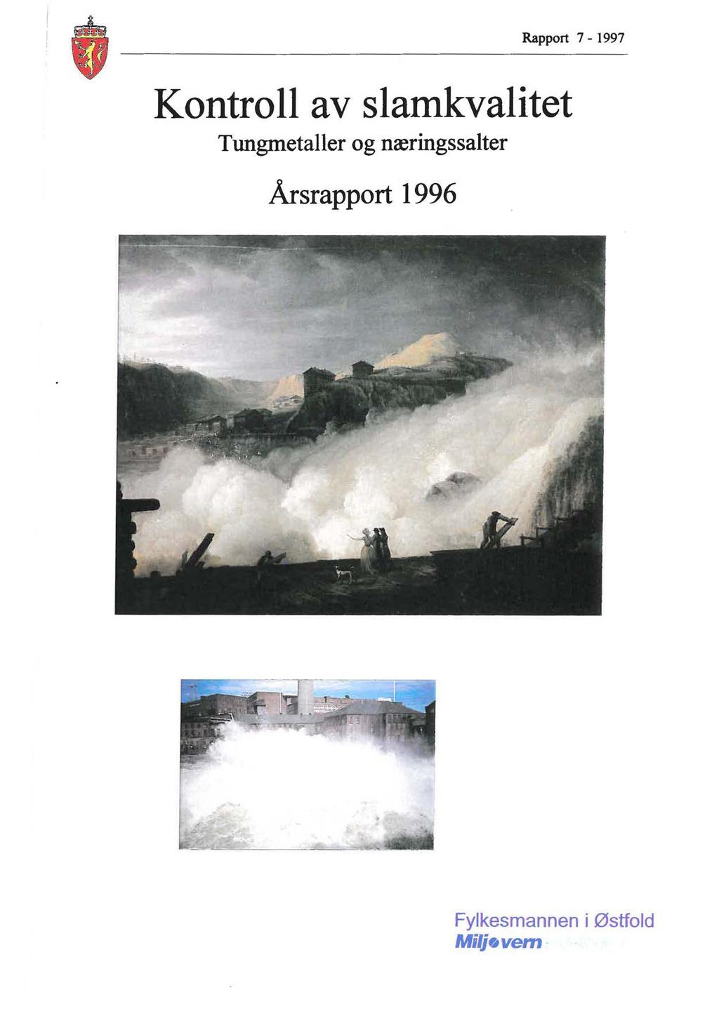 ---- V Rapport 1 _ 1997 Kontroll av slamkvalitet Tungmetaller