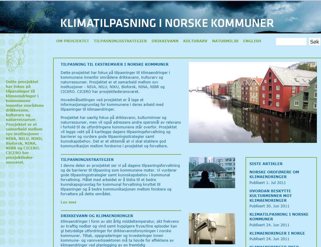 16 3 Formidling av klimatilpasning Petter Haugneland, CICERO Senter for klimaforskning (petter.haugneland@cicero.uio.