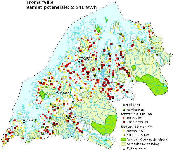 Småkraft i vente fram til 2015-2017 Småkraftpakke Lenvik, Sørreisa og Berg: 7 kraftverk.