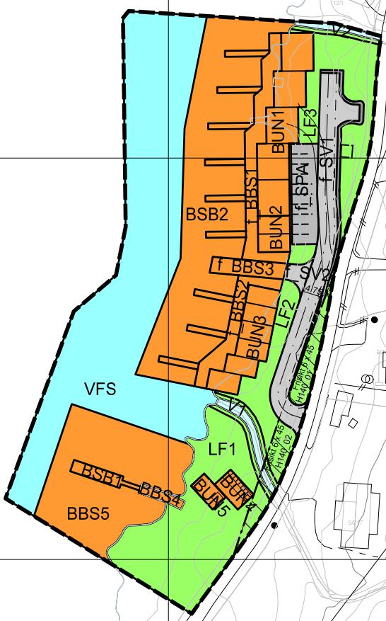 Over: Plankart dagsett 04.03.2015 som blei lagt ut på høyring. Over: Plankart dagsett 16.02.2016 som er siste revisjon. Følgjande endringar er blitt gjort i føresegnene etter offentleg utlegging.