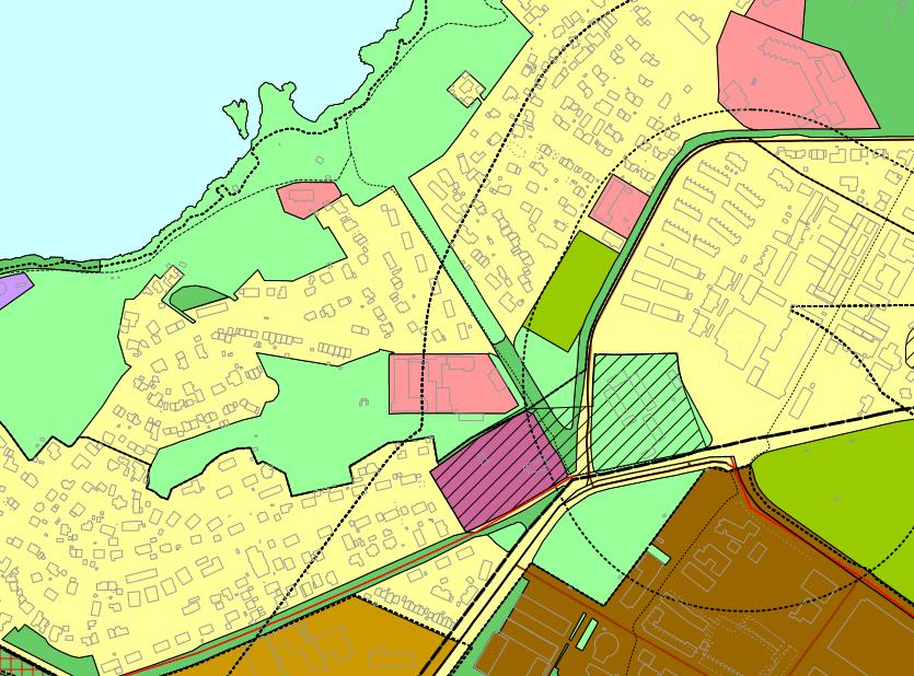 skalaen i nabobebyggelsen. Byggegrensen ligger syv meter sør for Ladehammerveien. Studier viser at nytt skoleanlegg vil påvirke sol- og skyggeforholdene for naboer i Ladehammerveien.