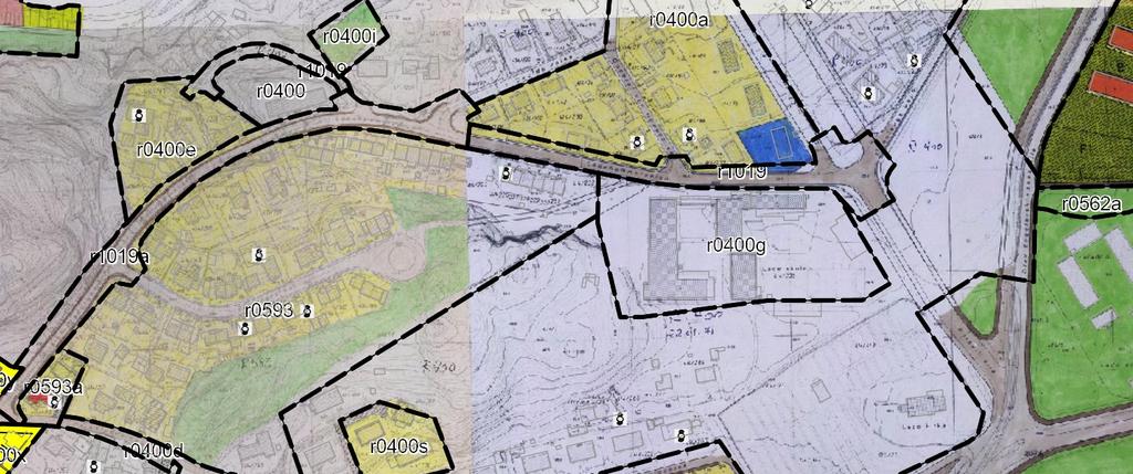 Arealet er i gjeldende kommuneplanens arealdel avsatt til offentlig eller privat tjenesteyting og grønnstruktur. Planområdet grenser til areal for kirke, idrettsanlegg og boliger.