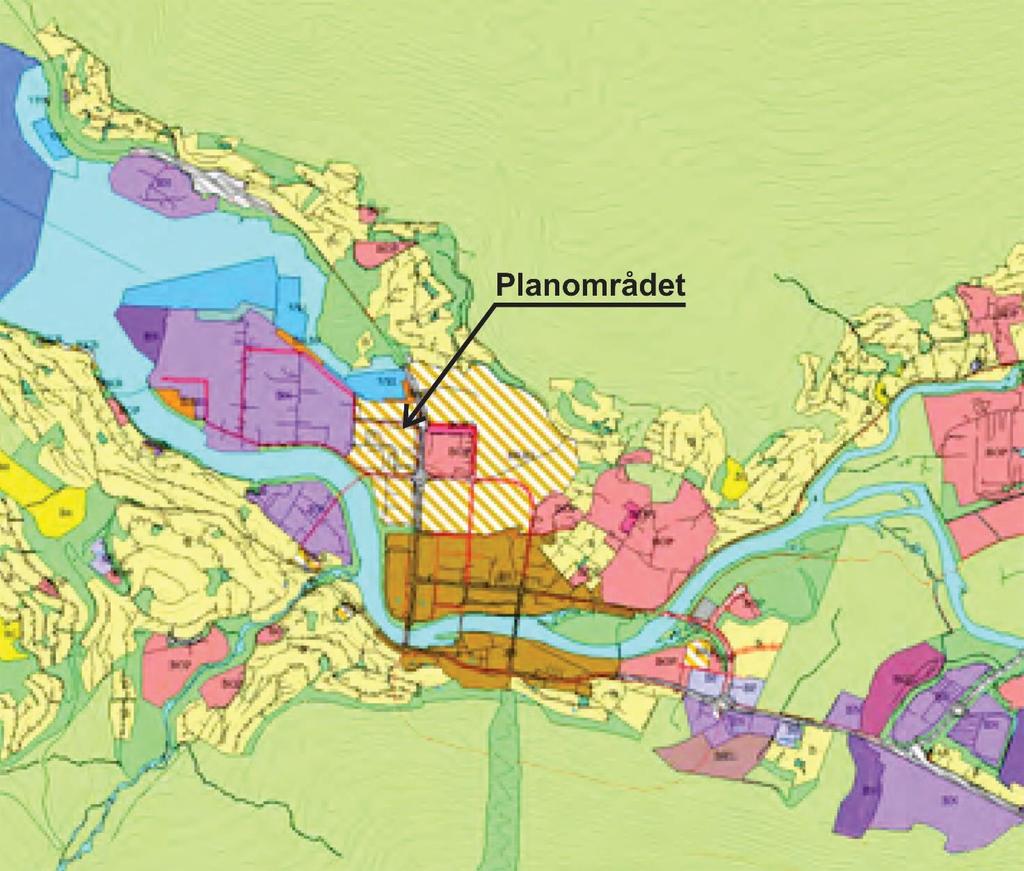 VEDLEGG 3 Utsnitt av arealdelen av kommuneplanen til.