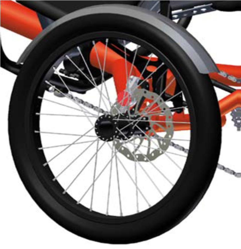 KONTROLLER HJUL - RUNDHET OG FORM Hjulene har blitt nøye formet før forsendelse. Under innkjøringsperioden kan stress på hjulene kan føre til at eikene slår inn på felgene.