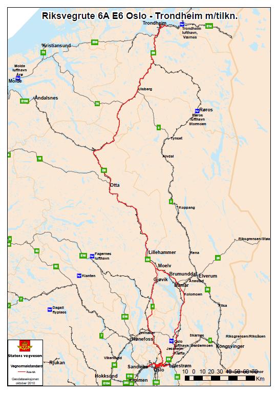 Rute 6a Strekningen som skal analyseres er