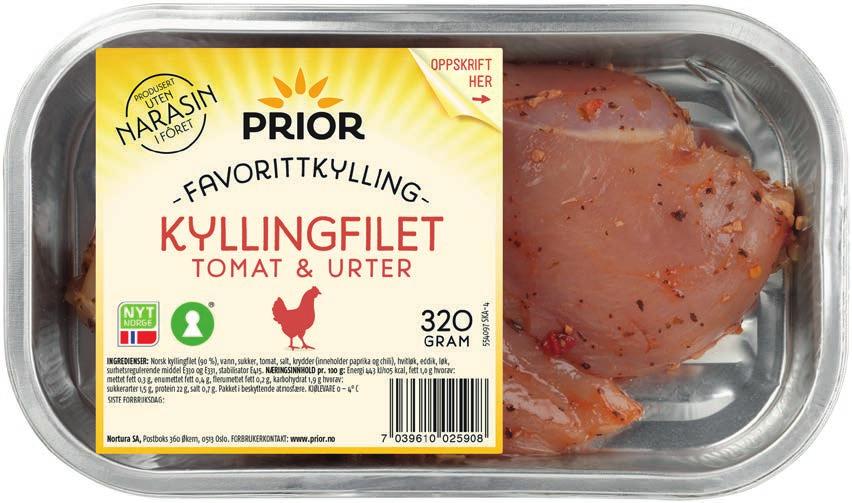 Bland godt. Smør Snøfrisk på tortillaen og fordel deretter kylling og bønnesalsa over.