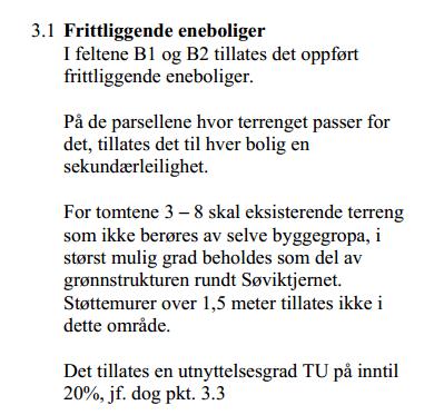 60910000 3001 - Grønnstruktur jfr. bestemmelsene 24 1,4 % 3.2 Reguleringsplaner, detaljregulering 3.2.1 Gjeldende planer Reguleringsplaner på grunnen Planid Type Plannavn Saksnr Status Ikrafttrådt Berøringsgrad 8100100 30 YTREBYGDA.