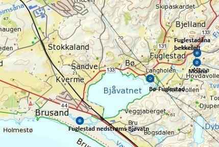 10 TILTAKSOVERVÅKING AV INNSJØER OG ELVER I JÆREN VANNOMRÅDE 2016 Målestasjoner som inngår i separate kommunale overvåkingsprosjekter vises i tabell 4 og figur 4 og 5. Resultatene finnes i vedlegg 3.