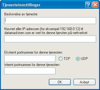 Installere driveren og programvaren 4 Legg til port 54925 for nettverksskanning ved hjelp av informasjonen nedenfor: 1) (enhver beskrivelse) 2) Localhost 3) 54925 4) 54925 5) Velg UDP Deretter