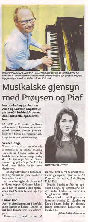 Musikalske Øyeblikk Soetkin Baptist og Sveinar Aase er to musikere som trives godt når de får utforske ulike sjangre og stilarter.